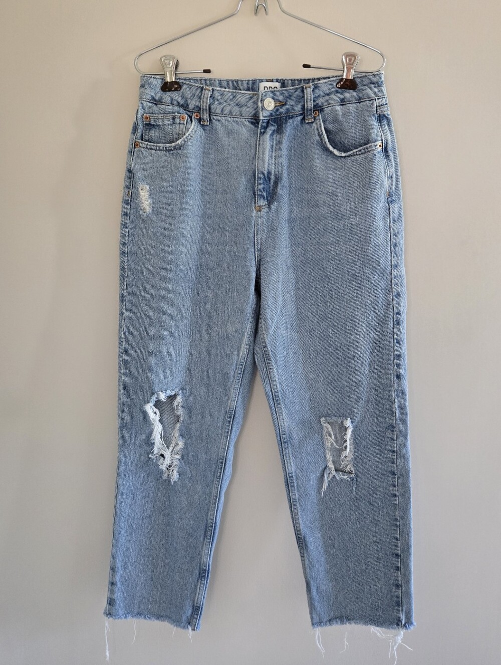 BDG Urban Outfitters Light Wash Distressed Straight Leg Jeans